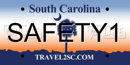 SAFETY1 South Carolina License Plate