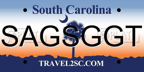 SAGSGGT South Carolina License Plate
