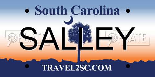 SALLEY South Carolina License Plate