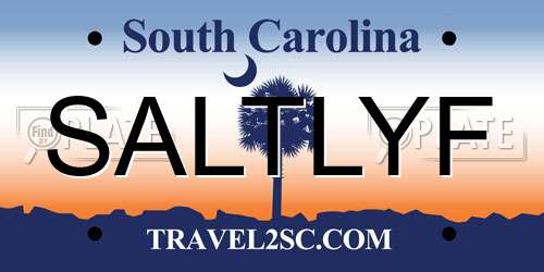 SALTLYF South Carolina License Plate