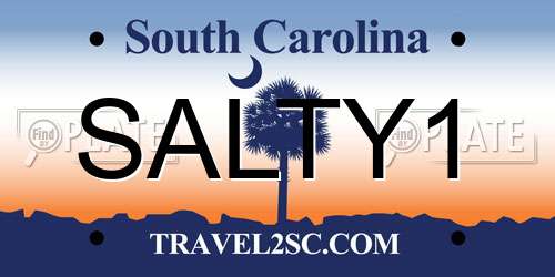 SALTY1 South Carolina License Plate