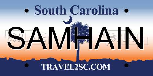 SAMHAIN South Carolina License Plate