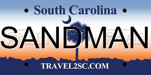 SANDMAN South Carolina License Plate