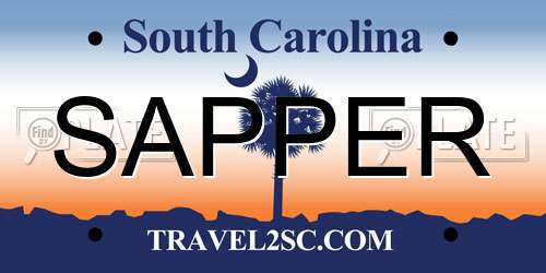 SAPPER South Carolina License Plate