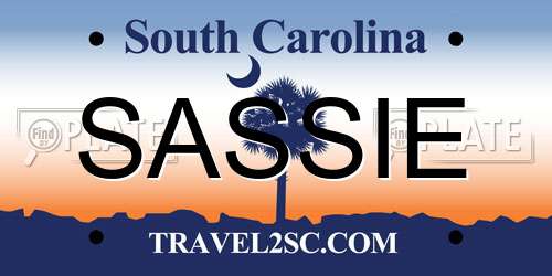 SASSIE South Carolina License Plate