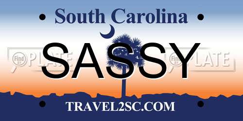 SASSY South Carolina License Plate