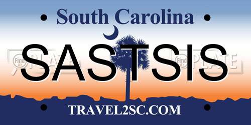SASTSIS South Carolina License Plate