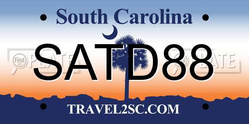 SATD88 South Carolina License Plate