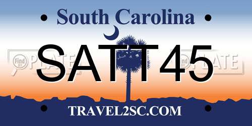 SATT45 South Carolina License Plate