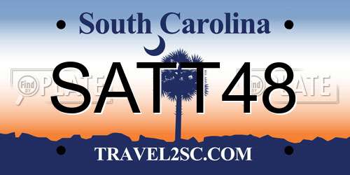 SATT48 South Carolina License Plate