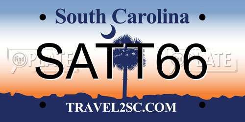 SATT66 South Carolina License Plate