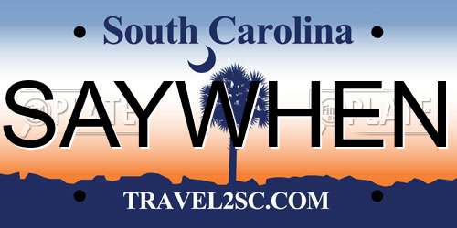 SAYWHEN South Carolina License Plate