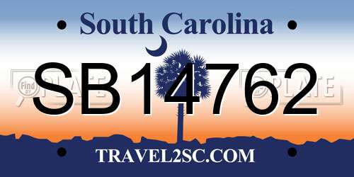 SB14762 South Carolina License Plate