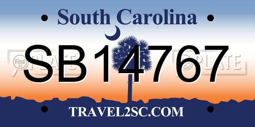 SB14767 South Carolina License Plate