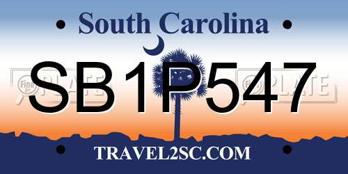SB1P547 South Carolina License Plate