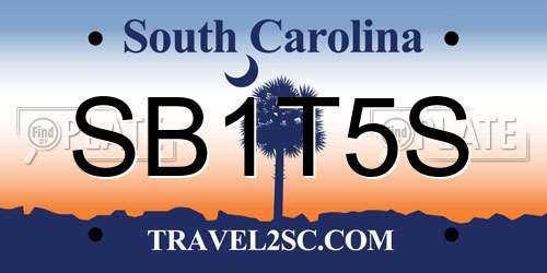 SB1T5S South Carolina License Plate