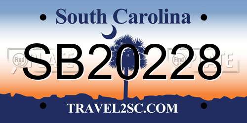 SB20228 South Carolina License Plate