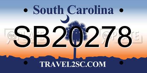 SB20278 South Carolina License Plate