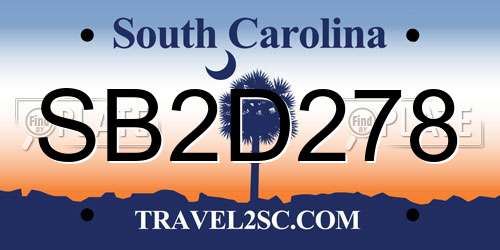 SB2D278 South Carolina License Plate