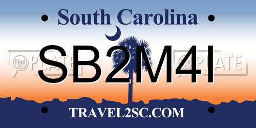 SB2M4I South Carolina License Plate