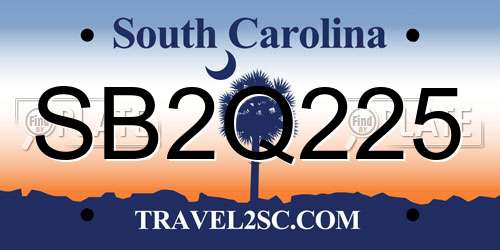 SB2Q225 South Carolina License Plate