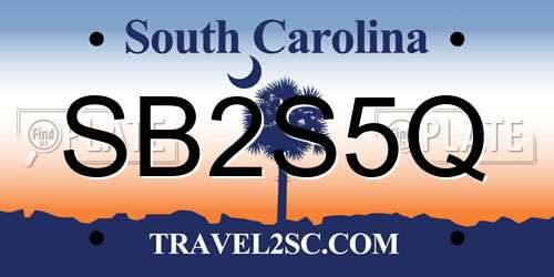 SB2S5Q South Carolina License Plate