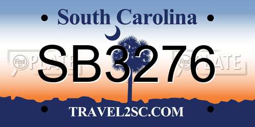 SB3276 South Carolina License Plate