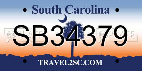 SB34379 South Carolina License Plate
