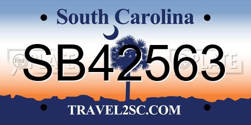 SB42563 South Carolina License Plate
