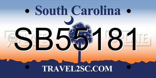 SB55181 South Carolina License Plate