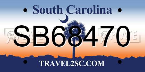 SB68470 South Carolina License Plate
