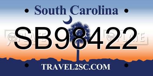 SB98422 South Carolina License Plate