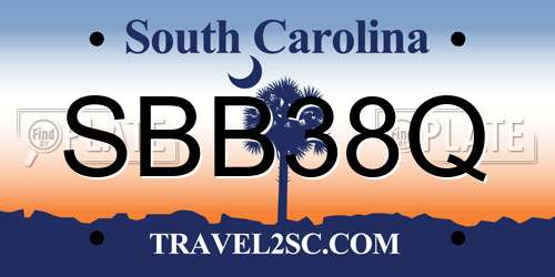 SBB38Q South Carolina License Plate
