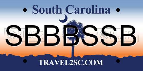 SBBBSSB South Carolina License Plate