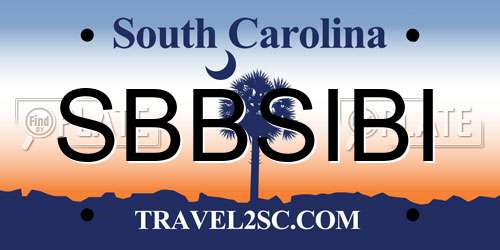SBBSIBI South Carolina License Plate