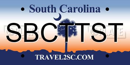 SBCTTST South Carolina License Plate