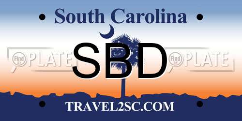 SBD South Carolina License Plate