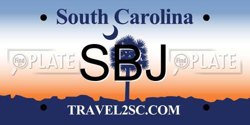 SBJ South Carolina License Plate
