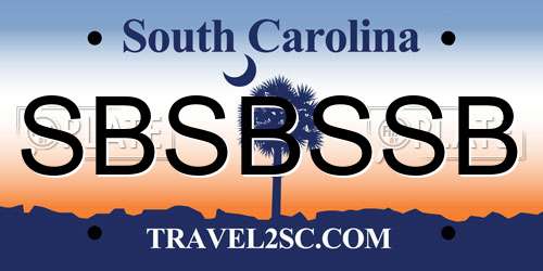 SBSBSSB South Carolina License Plate