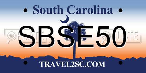 SBSE50 South Carolina License Plate