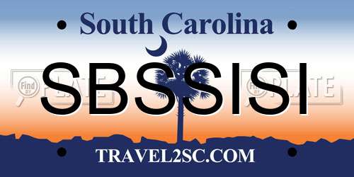 SBSSISI South Carolina License Plate