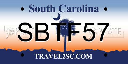 SBTF57 South Carolina License Plate