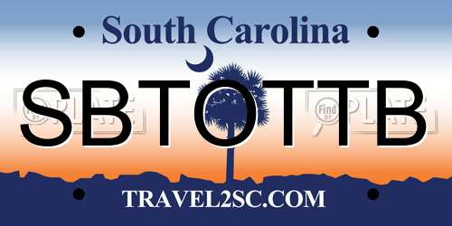 SBTOTTB South Carolina License Plate