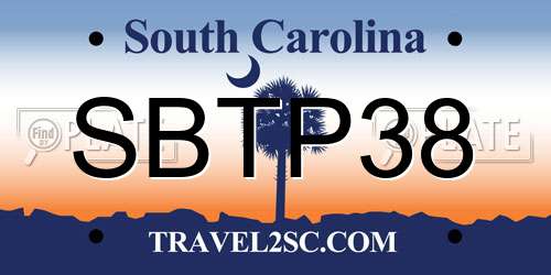 SBTP38 South Carolina License Plate