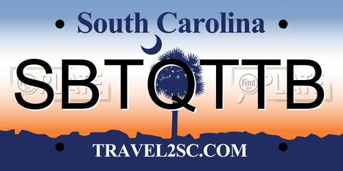 SBTQTTB South Carolina License Plate