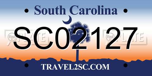 SC02127 South Carolina License Plate
