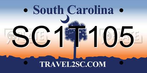 SC1T105 South Carolina License Plate