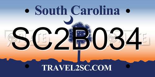SC2B034 South Carolina License Plate