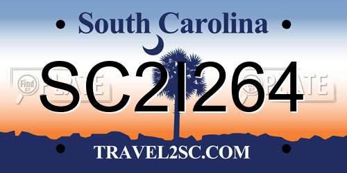 SC2I264 South Carolina License Plate