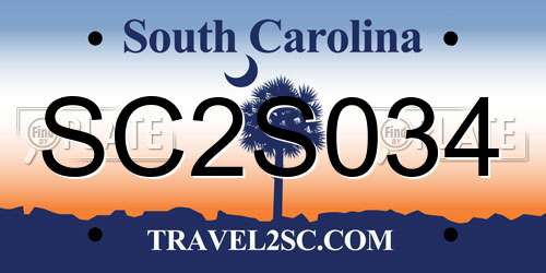 SC2S034 South Carolina License Plate